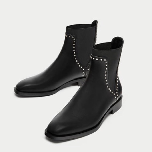 studded ankle chelsea boots